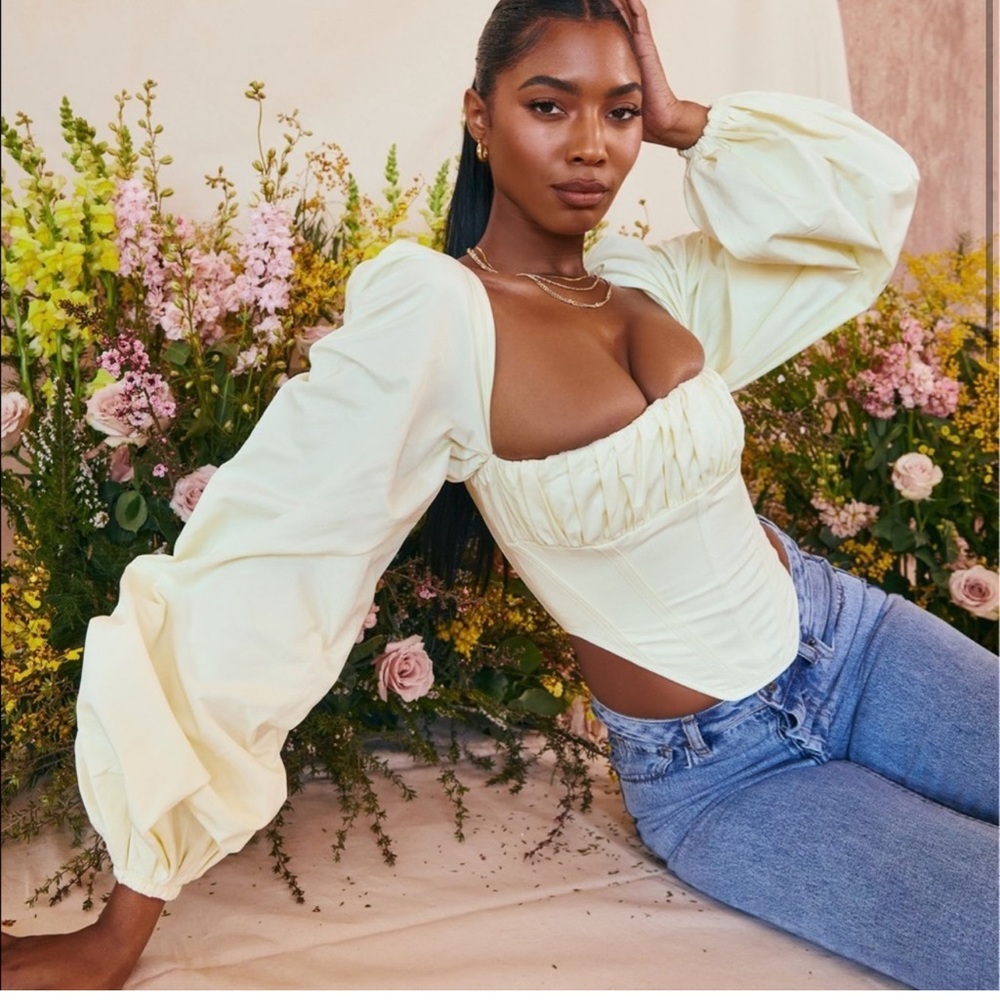 House of CB Miriam Balloon Sleeve Corset Top
